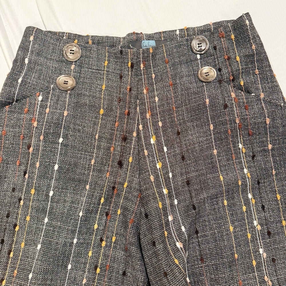 Eva Franco Anthropologie Striped Hepburn Pants Wide Leg High Rise Sz 12 - Picture 5 of 12